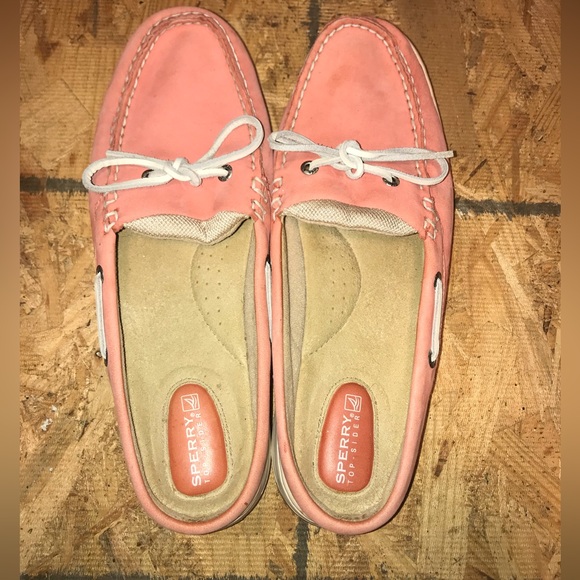 Sperry women’s pink leather top slider on boat shoes size 9 mules - Picture 11 of 11